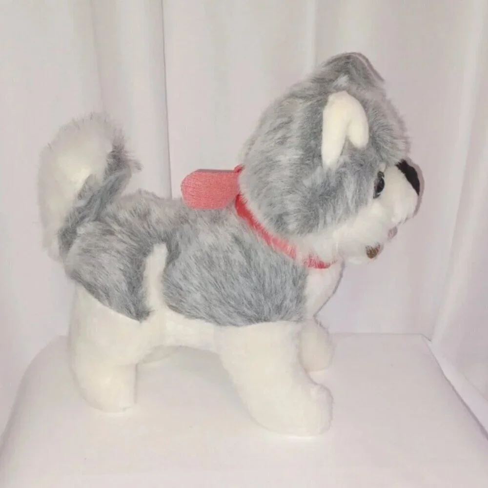 Vintage Alaska Friends Plush Stuffed Animal SIBERIAN HUSKY BLUE EYES